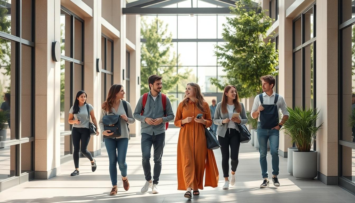 Students collaborating in study space